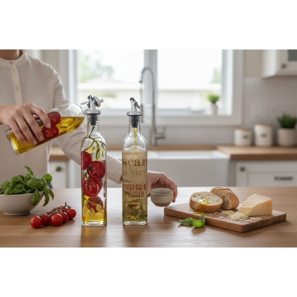 Oil Vinegar Dispenser Set Unisex OS Multi Good Tuscan Glass Bottles